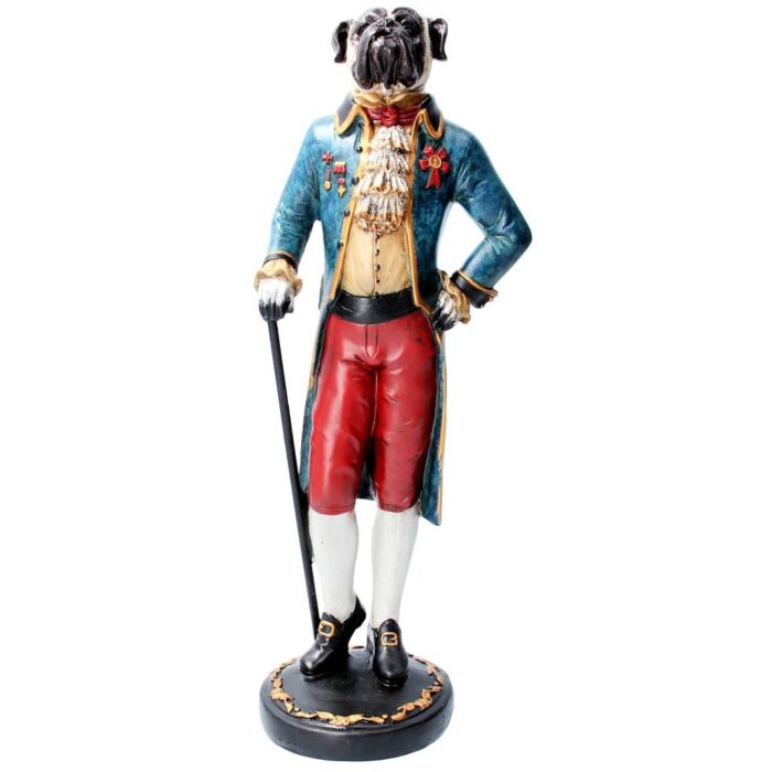 Gisela Graham Gentleman Standing Pug Decoration